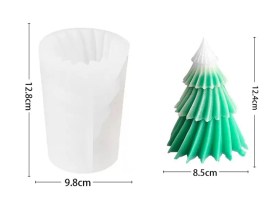Molde silicona arbolito Navidad rayado 